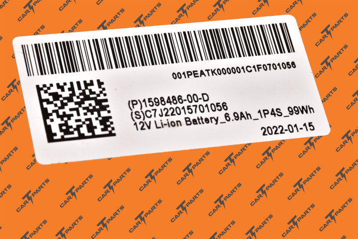 12V Li-Ion Battery Tla | Tesla Part 1598486-00-C 1598486-00-D
