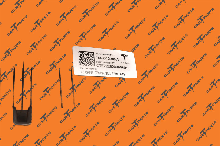 M3, Trunk Sill Trim, Asy | Tesla Part 1086315-00-F 1643512-00-A