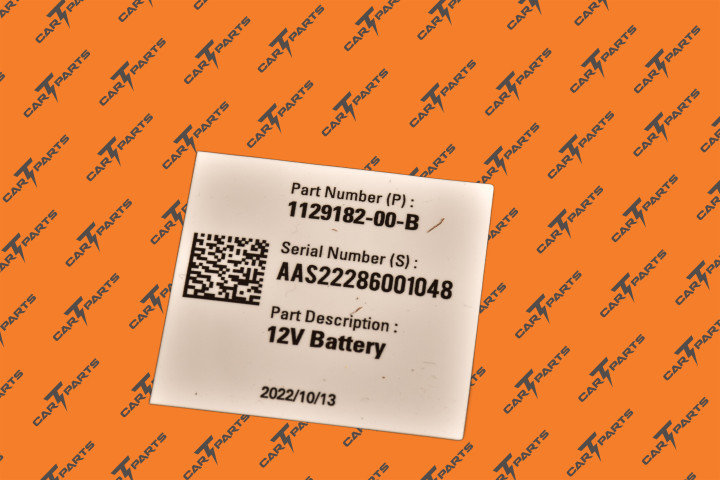 Assembly - 12V Battery And Vent Plug | Tesla Part 1129182-00-B